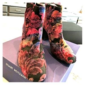 Stuart Weitzman Bacari Botanic Velvet bootie